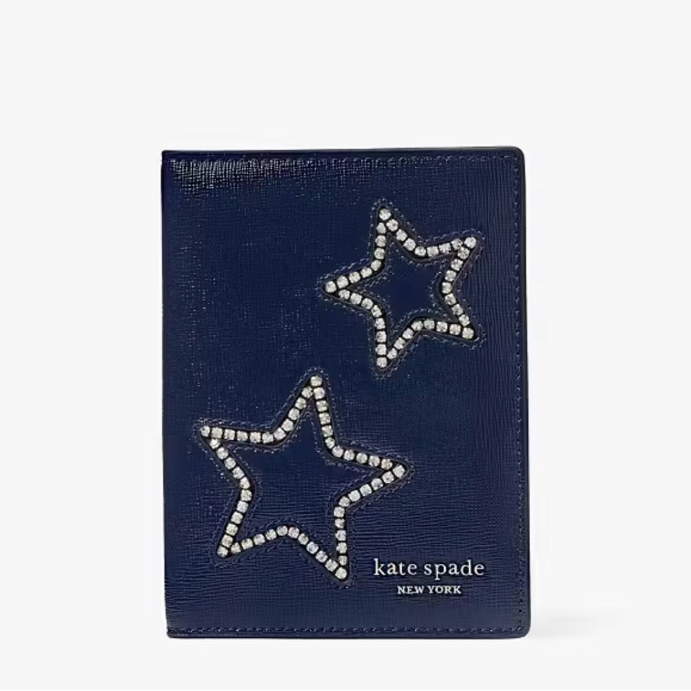 Kate Spade Starlight Patent Saffiano Leather Passport Holder